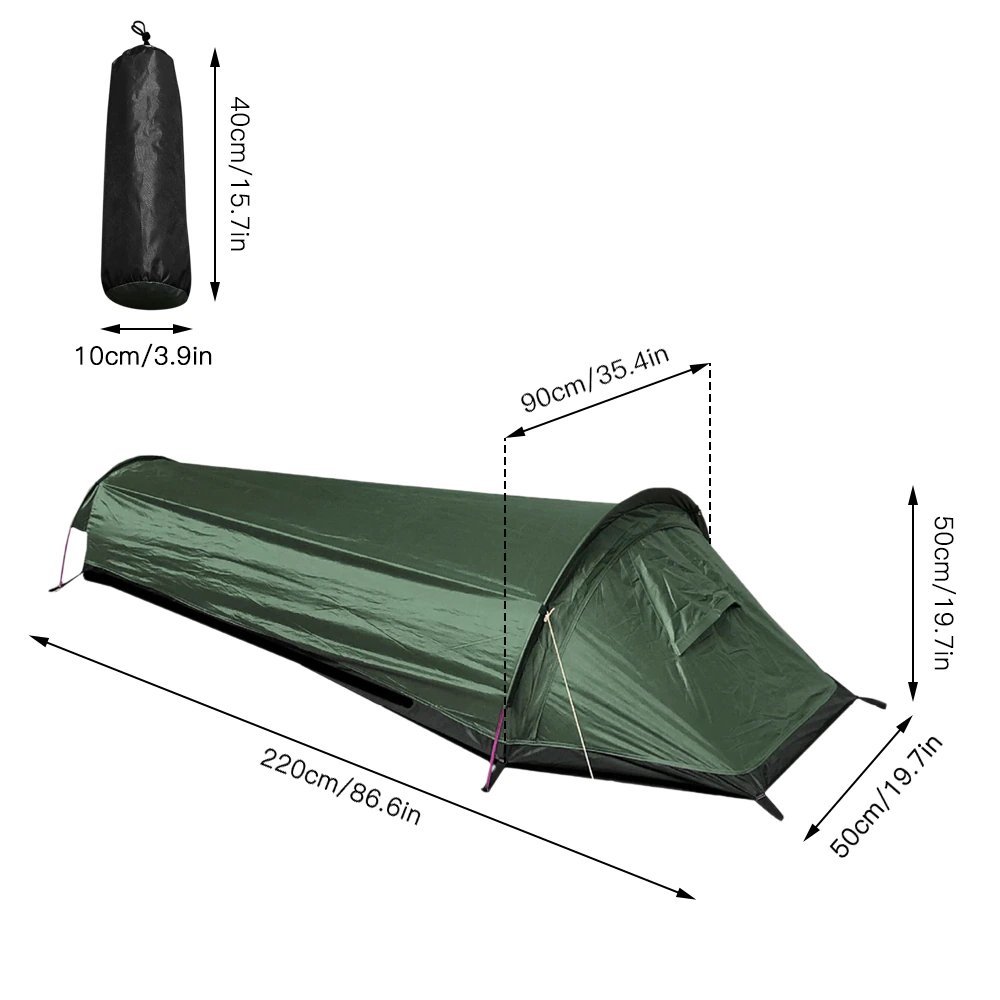 Cheap Goat Tents Ultralight Outdoor Camping Tent Single Person Camping Tent Waterproof Tent Aviation Aluminum Support Portable Sleeping Bag Tent   